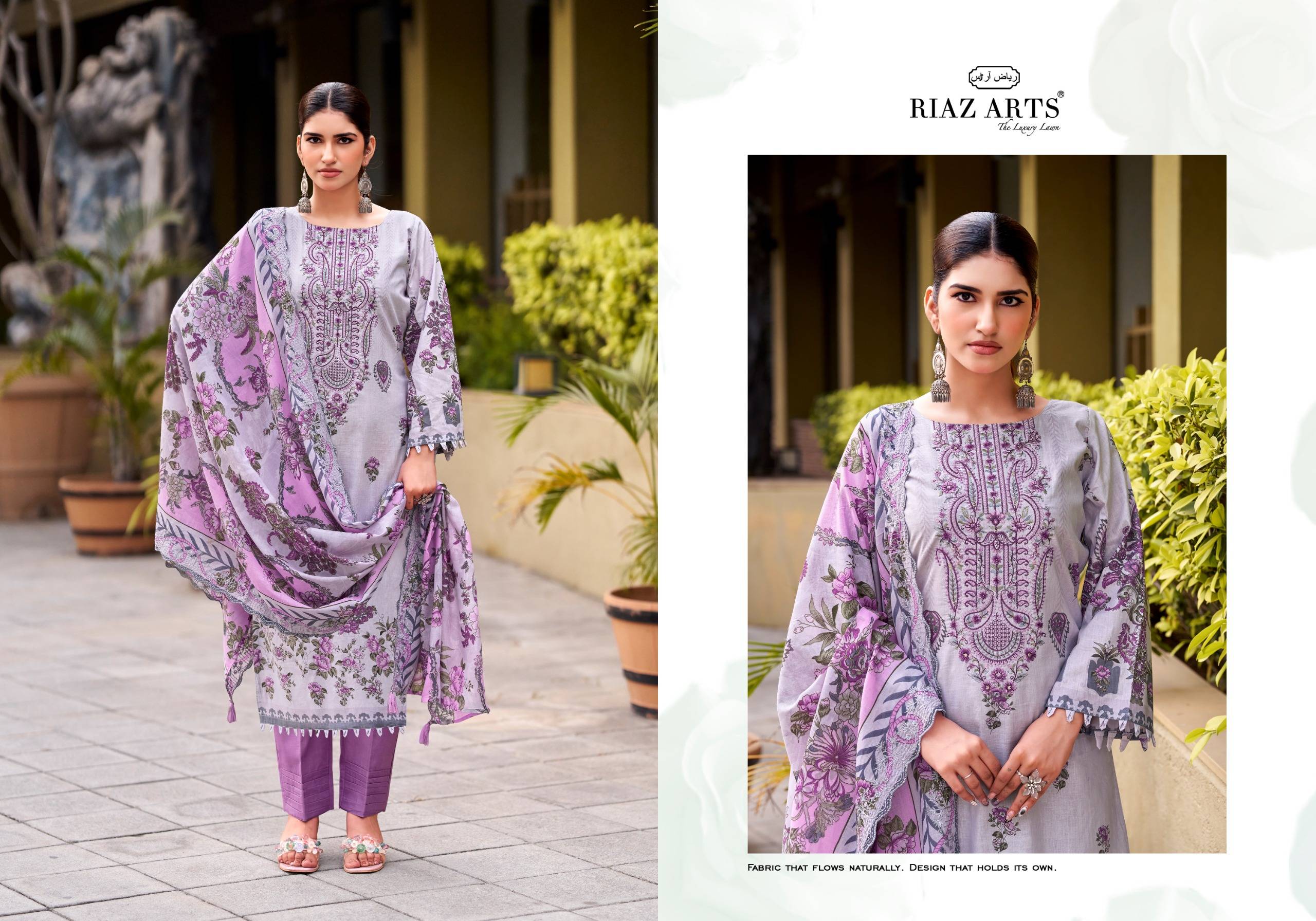 ABU SAEED Vol.2 by RIAZ ARTS PRINTS 1001 TO 1006 SERIES Pakistani Stylish Embroidered COTTON CAMRIC COLLECTION At Wholesale Price